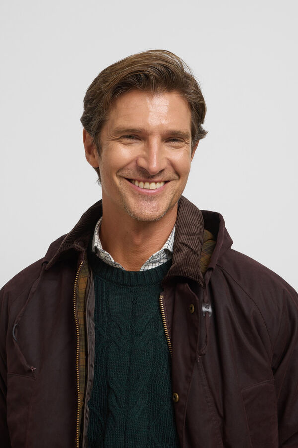 Silbon Abrigo cl&aacute;sico encerado Marr&oacute;n