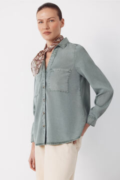 Cortefiel Camisa jeans tencel