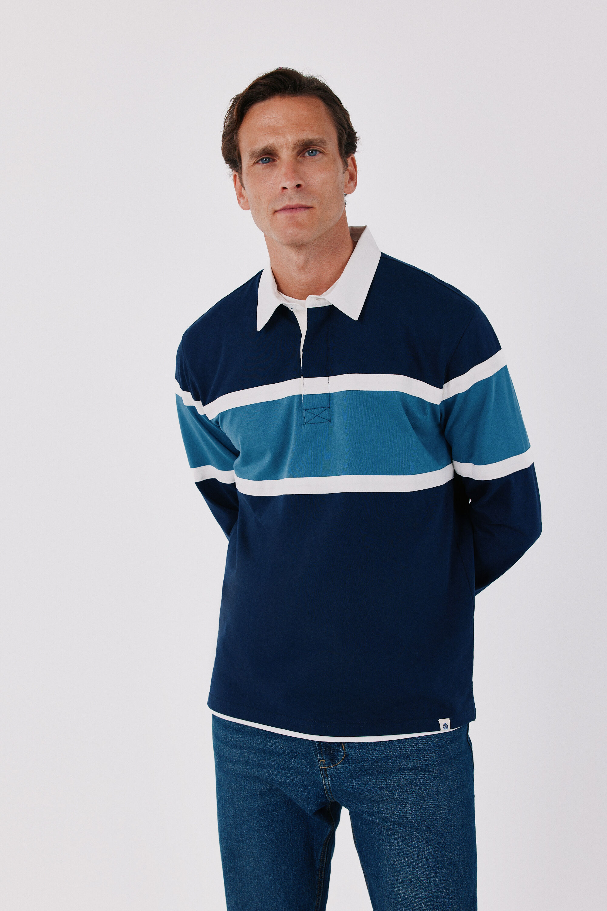 Cortefiel Polo de rugby em blocos