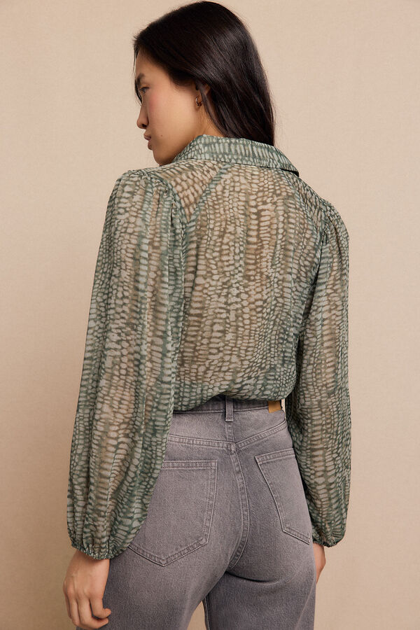 Slowlove Camisa estampada Green