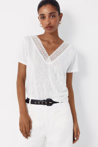 Cortefiel Camiseta pico pasamaneria