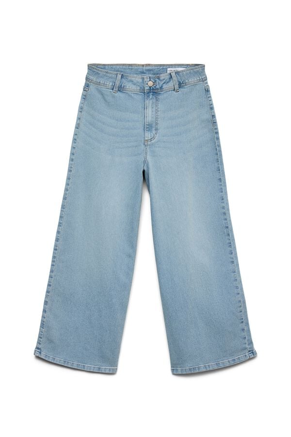 Vero Moda Curve Vaquero pata ancha talla grande Azul