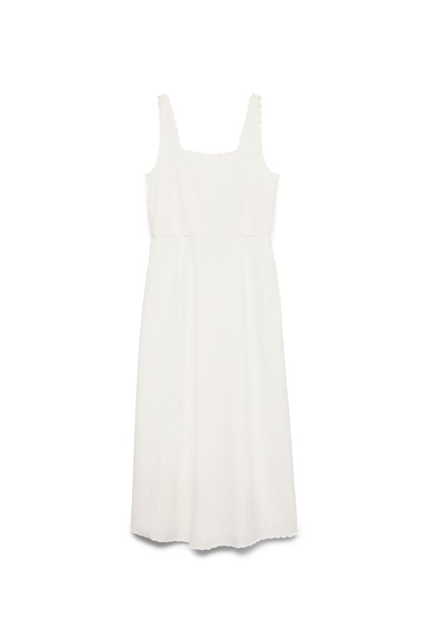 Vero Moda Vestido midi tirantes Blanco