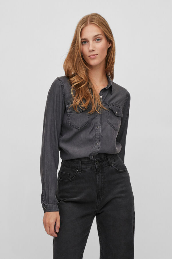 Vila Women's denim shirt Black