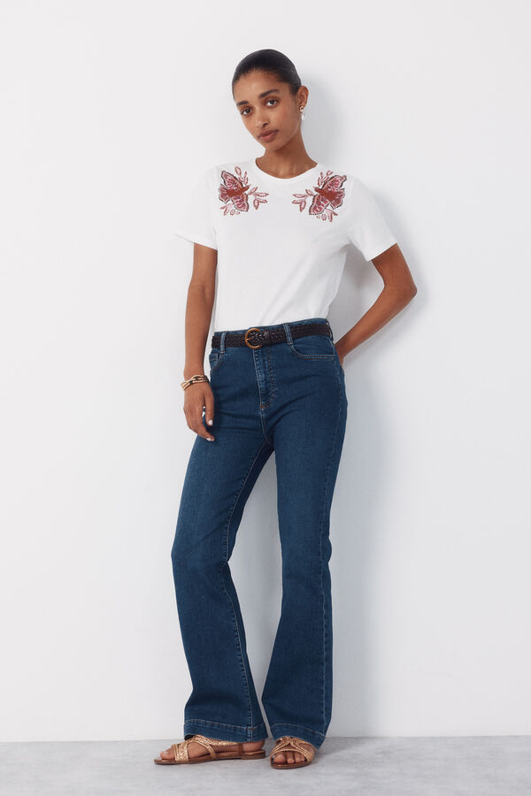 Cortefiel Jeans Bootcut Blue