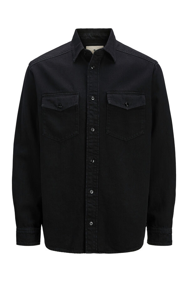 Jack & Jones Denim shirt pockets Black