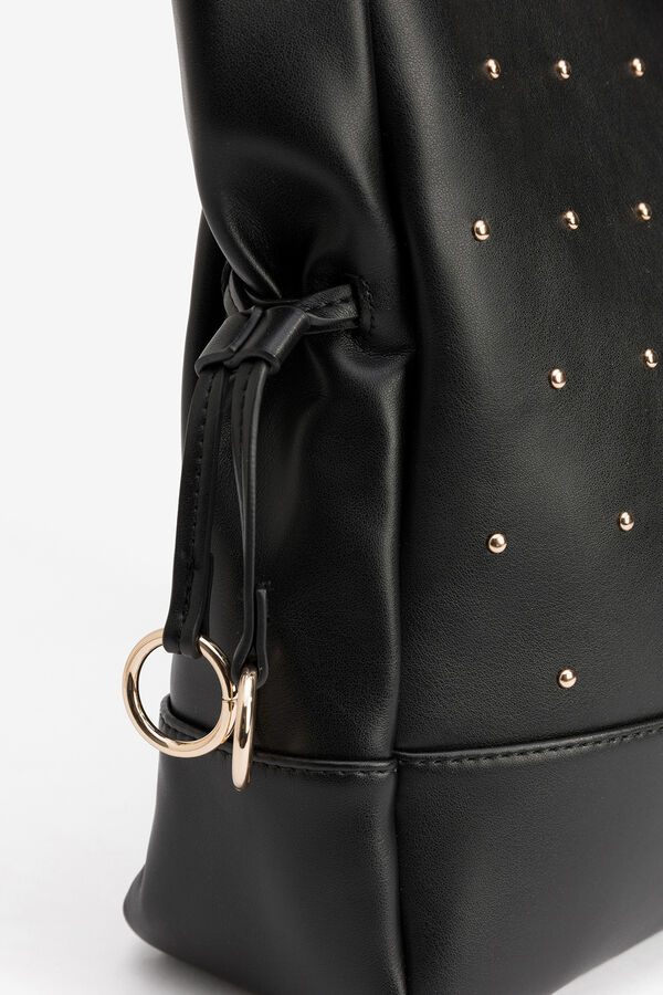 Vilanova Mala tote bag com tachas Preto