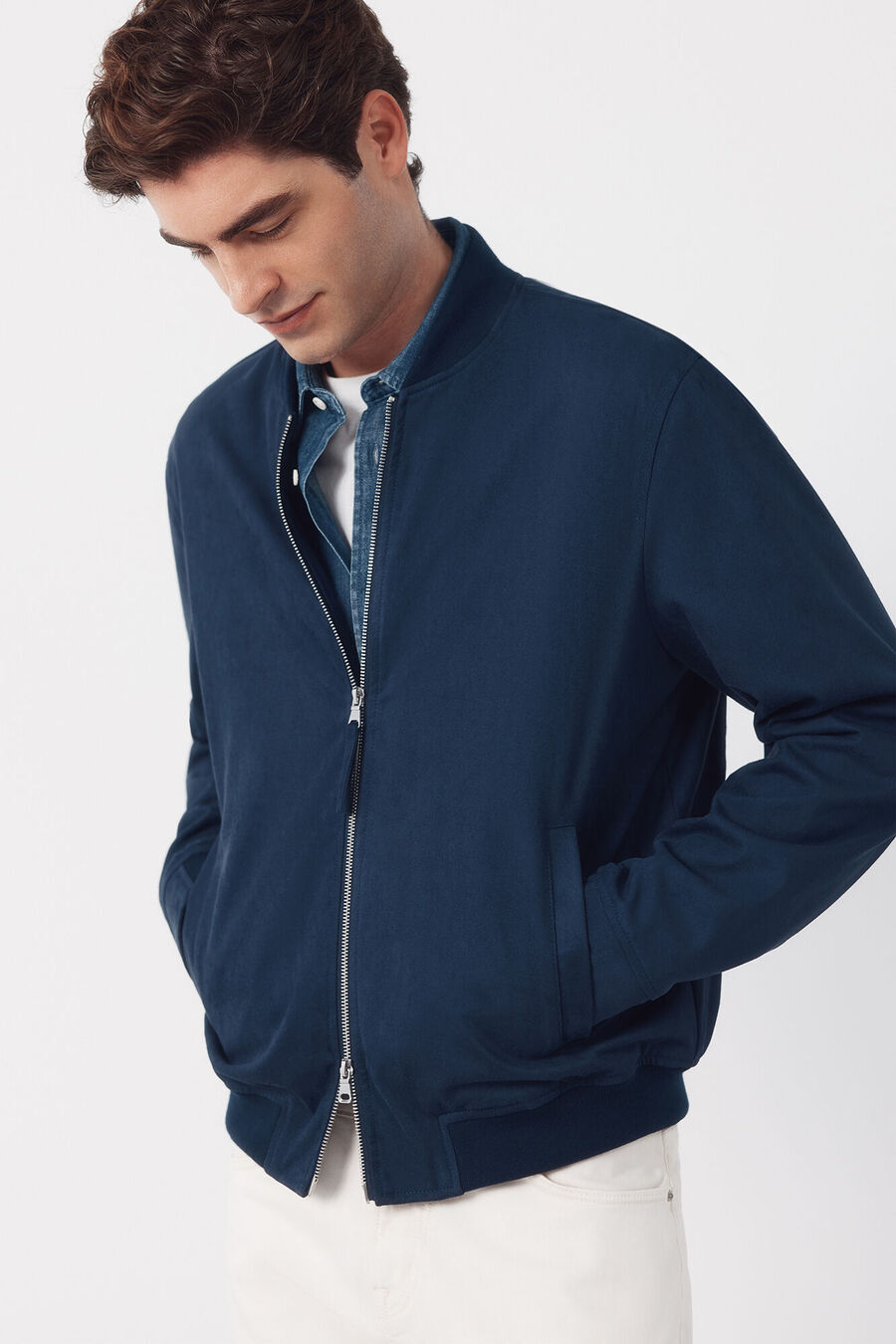 Cazadora bomber efecto ante