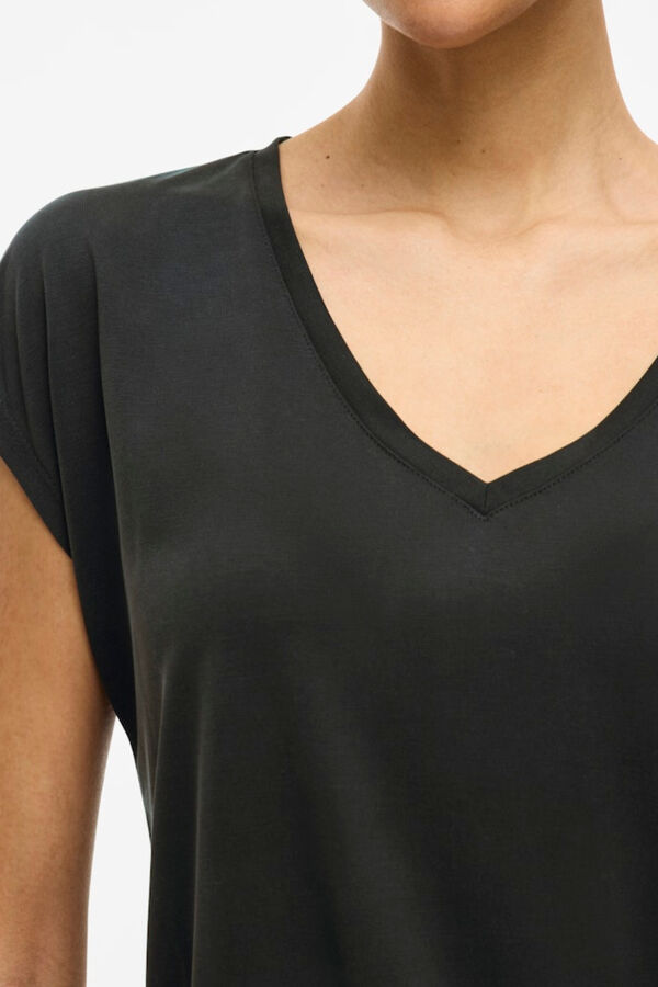 Vila Women's viscose short sleeve T-shirt Black