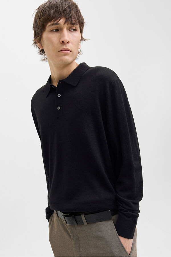 Jack & Jones Jersey polo regular fit Negro