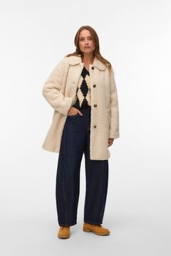 Vero Moda Abrigo de borreguito