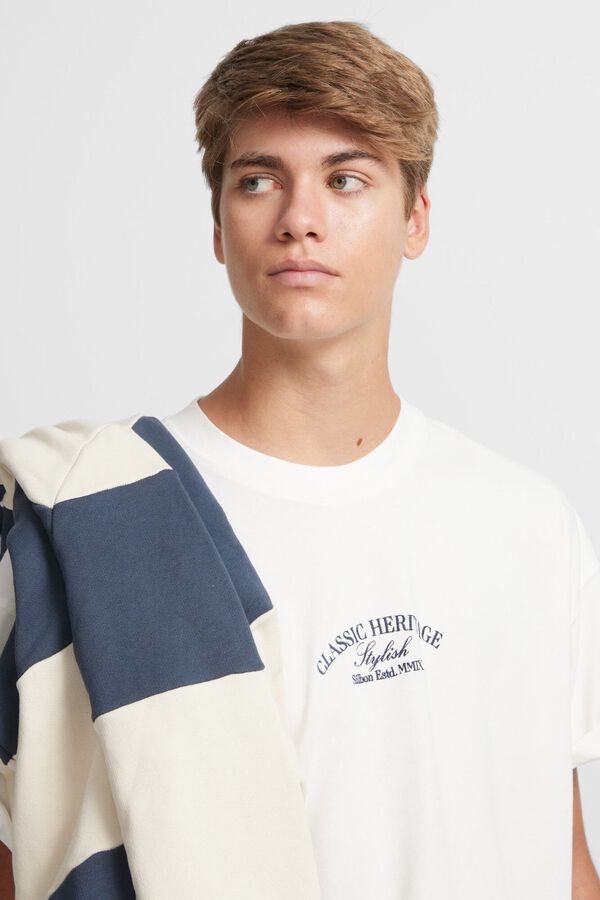 Silbon Camiseta cl&aacute;ssica de corte especial Tostado