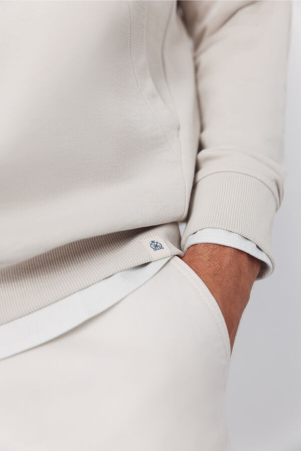 Cortefiel Sudadera con capucha Beige