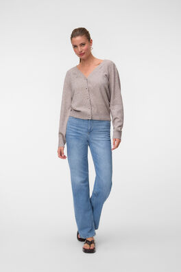 Chaqueta de punto cuello de pico