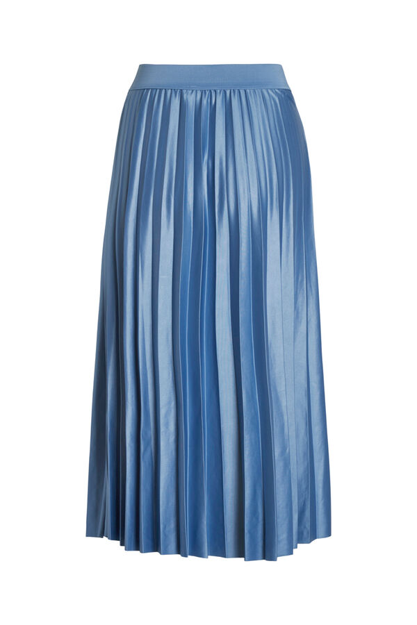 Vila Pleated midi skirt Blue