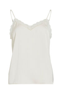 Vila Top lencero satinado con encaje
