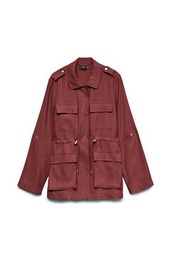 Vero Moda Parka mangas ajustables con cuello de camisa