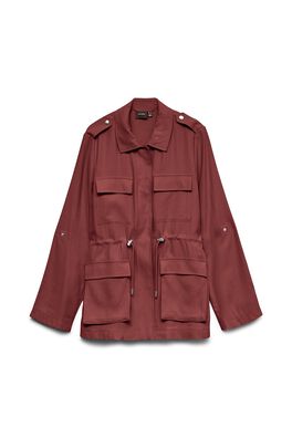 Parka mangas ajustables con cuello de camisa
