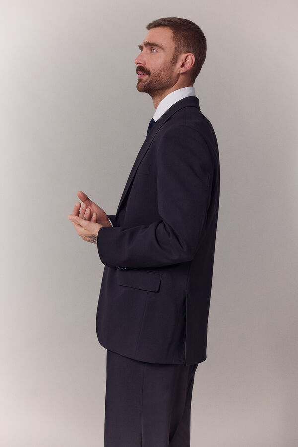 OOTO Americana traje solapa pico Azul marino