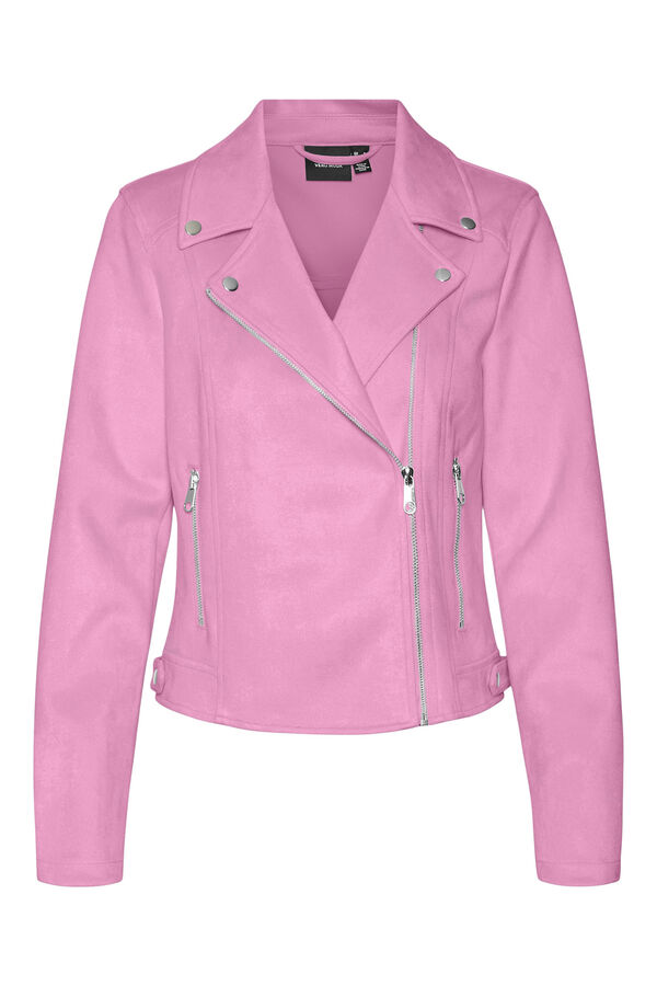 Vero Moda Blus&atilde;o de camur&ccedil;a com tachas Roxo