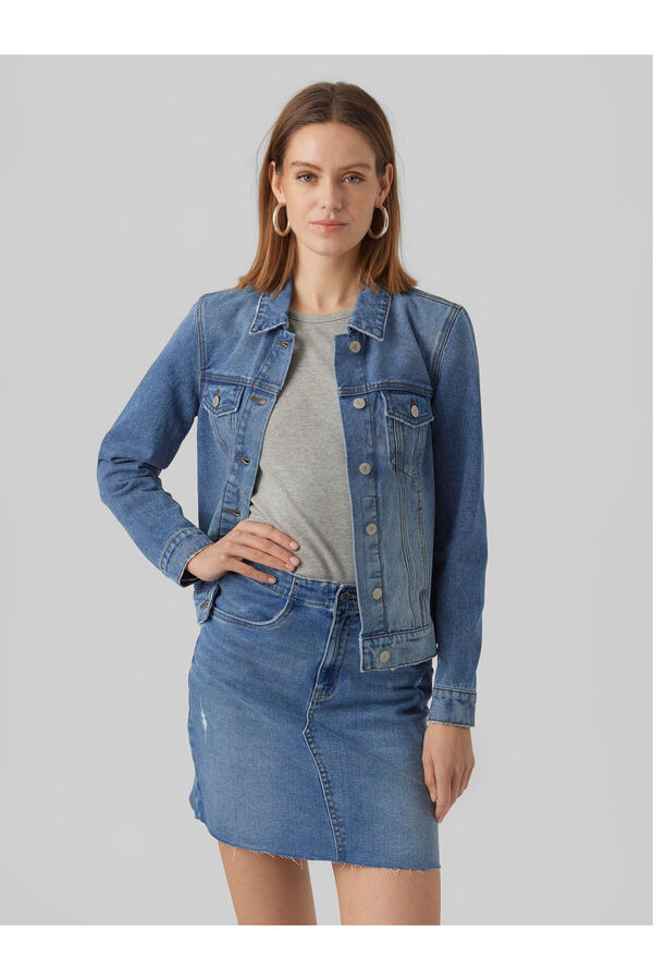 Vero Moda Blusão clássico de ganga Azul
