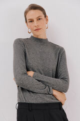 Cortefiel Basic perkins neck t-shirt Grey