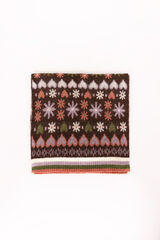 Slowlove Bufanda corazones Estampado marr&oacute;n