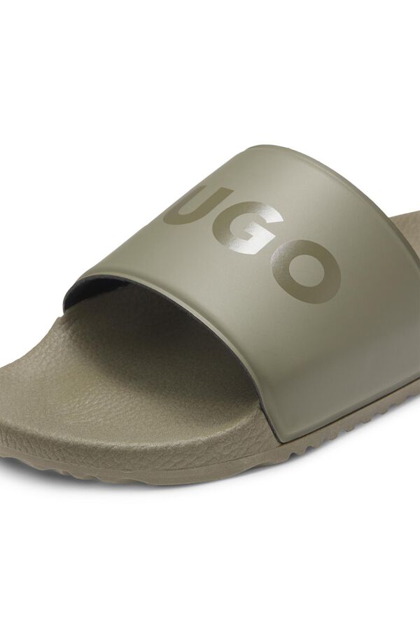 HUGO Chanclas con logo Verde