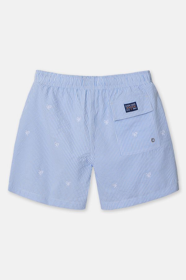 Silbon Cal&ccedil;&atilde;o de banho riscas  Azul