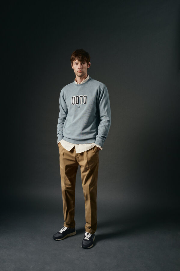 OOTO Pantal&oacute;n chino pinzas Brown