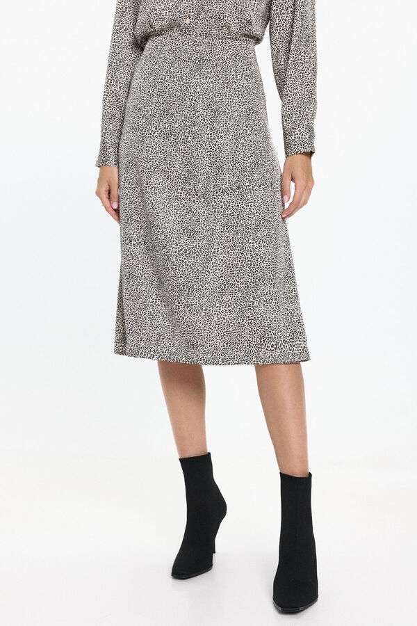 Vero Moda Falda midi vuelo Grey