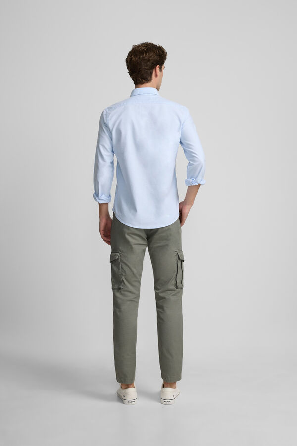 Silbon Polera sport oxford Azul