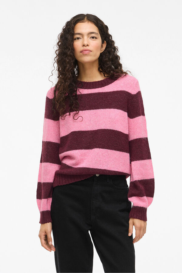 Vila Jersey de punto con rayas Purple