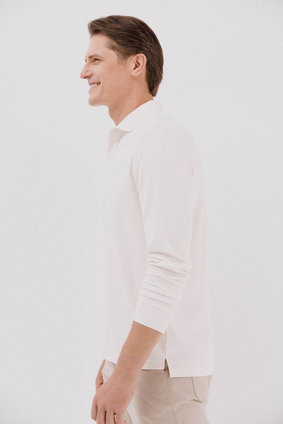 Polo refinado manga larga