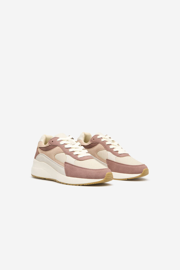 Cortefiel Zapatilla suela gruesa Rosa