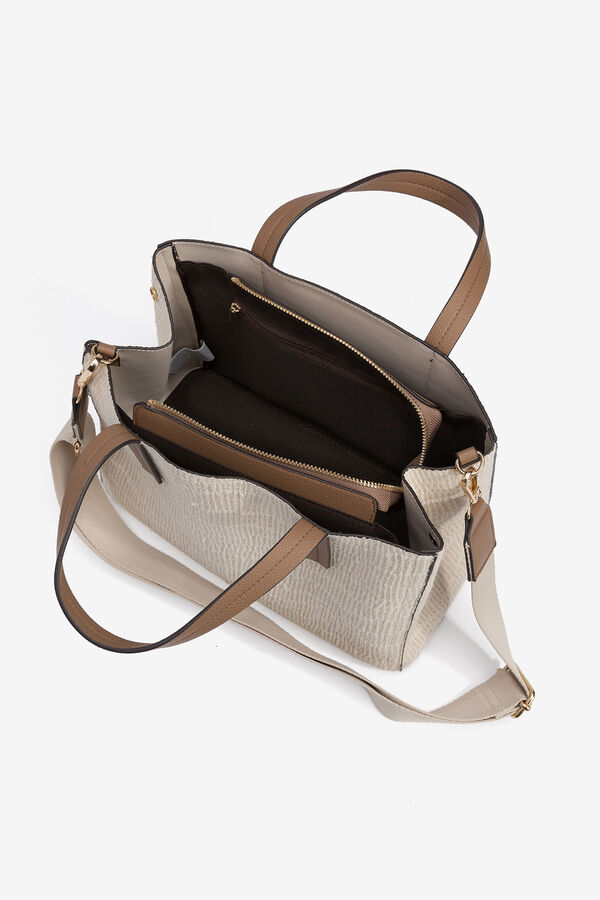 Vilanova Bolso city 3 compartimentos texturizado Marfil