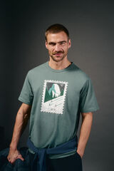 OOTO Camiseta gr&aacute;fica lavada Turquesa