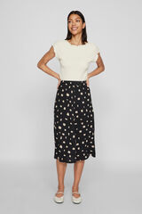 Vila Printed midi skirt Black