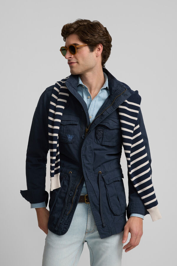 Silbon Military garment dye parka Navy