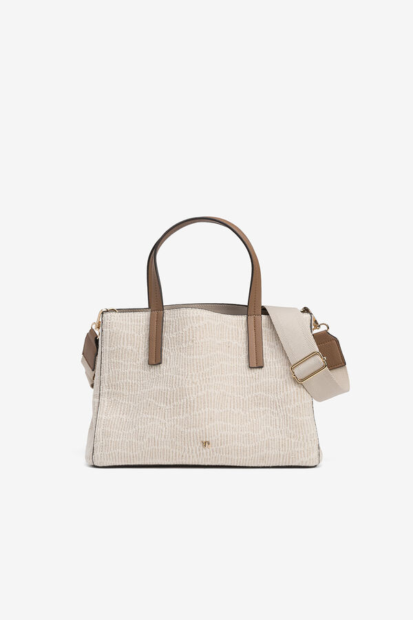Vilanova Bolso city 3 compartimentos texturizado Marfil