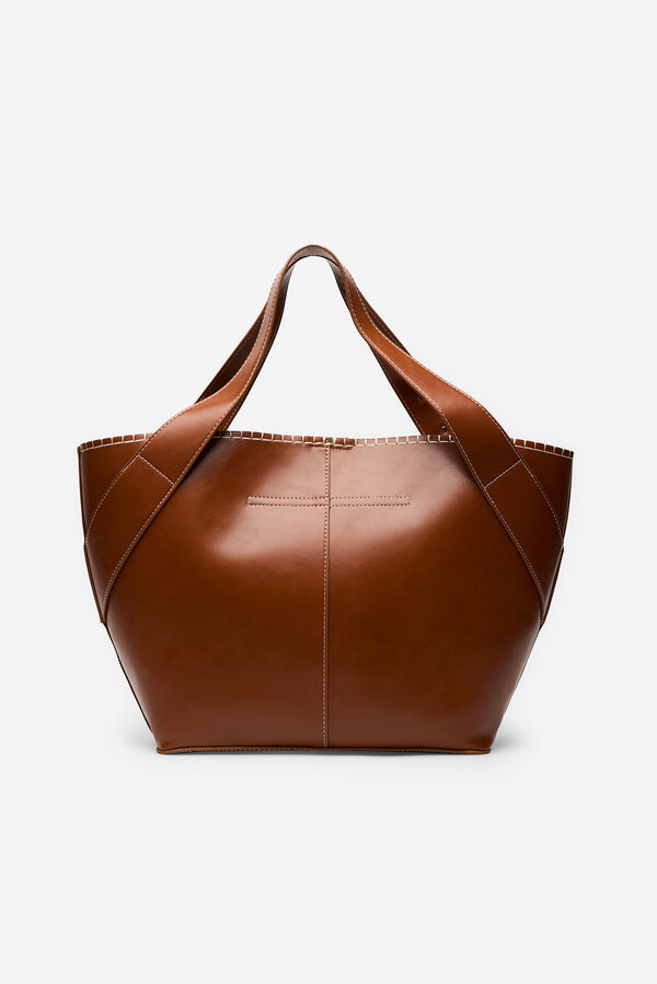 Cortefiel Capazo pespuntes Marrón