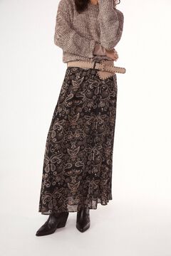 Slowlove Falda estampada con gomas