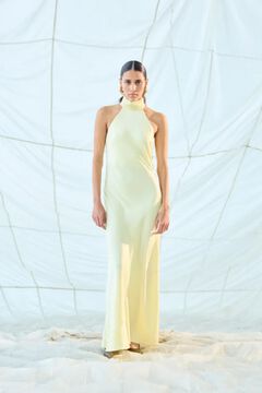 Vila Vestido largo cuello halter de fiesta