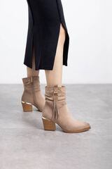 XTI Botins cowboy com franjas Castanho