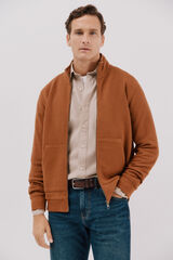 Cortefiel Cárdigan tejido estructura Marrón