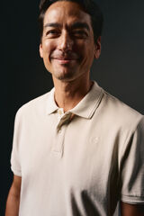 OOTO Polo piqu&eacute; lavado bordado avi&oacute;n Beige