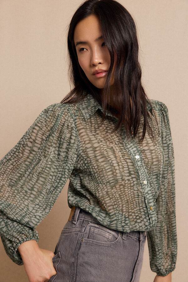 Slowlove Camisa estampada Green