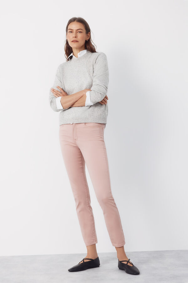 Cortefiel Jersey punto combinado Gris