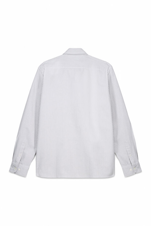 OOTO Camisa oxford rayas Kaki