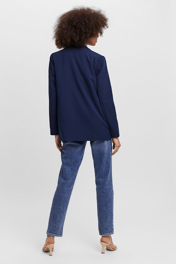 Vero Moda Blazer cl&aacute;sica de mujer corte recto Azul marino